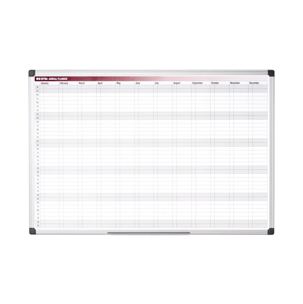 Bi-Office Quadro Branco Planificação Magnético 60x90cm Anual 52 Semanas - GA0361170