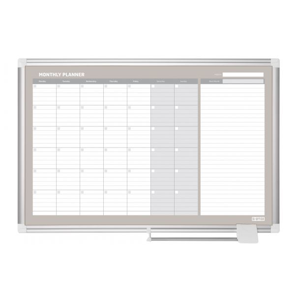 Bi-Office Quadro Branco Planificação Magnético 60x90cm Mensal - GA0397830