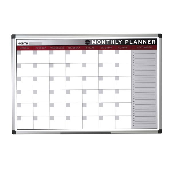 Bi-Office Quadro Branco Planificação Magnético 60x90cm Mensal Earth-It - GA0336790