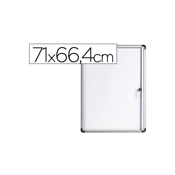 Vitrine Interior 66x71cm Enclore Budget Fundo Magnético Branco - VT620109660