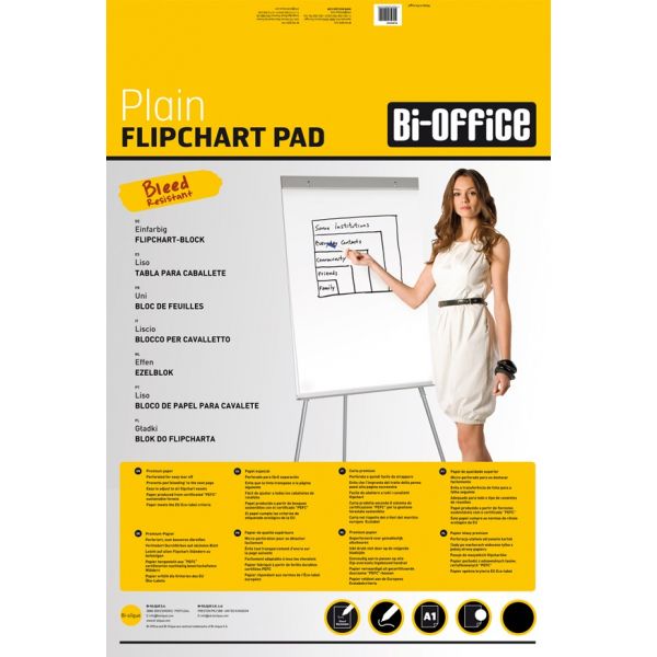 Bi-Office Bloco Flip Chart 585x810mm 70g 20 Fls - FL0117203