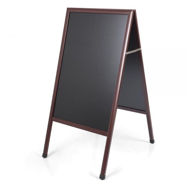 Bi-Office Quadro Preto Cavalete p/ Giz 900 x 600 mm Cerejeira
