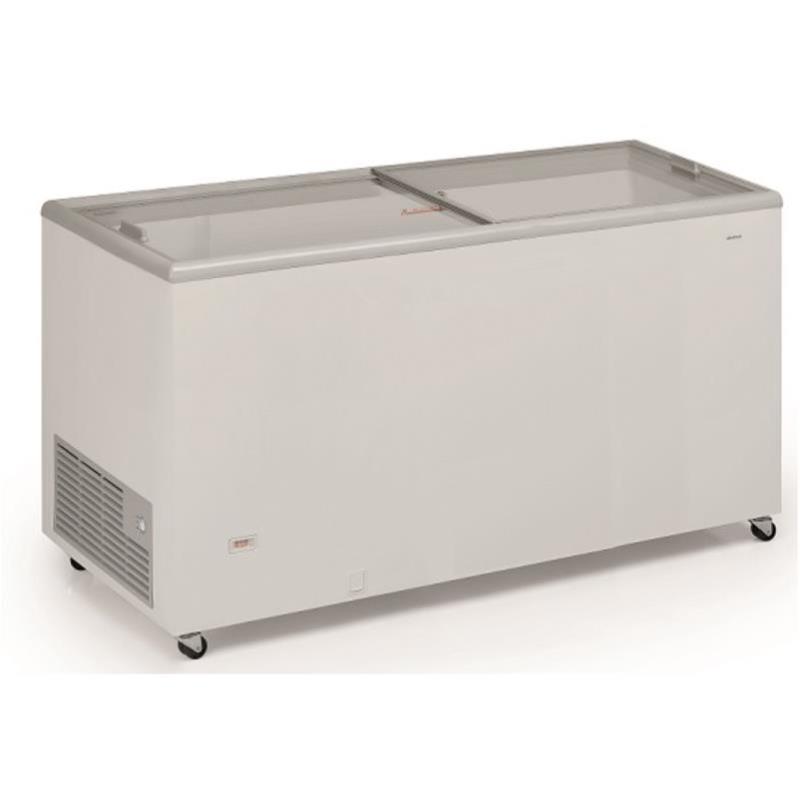 Congelador horizontal 470L portas de vidro