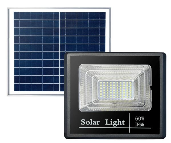 PROJETOR SOLAR 60W C/PAINEL FOTOVOLTAICO