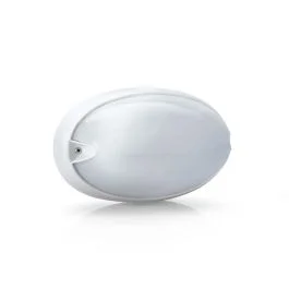 Aplique oval plástico liso 205mm branco Aslo