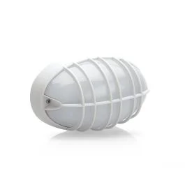 Aplique oval plástico com grelha 205mm branco Aslo