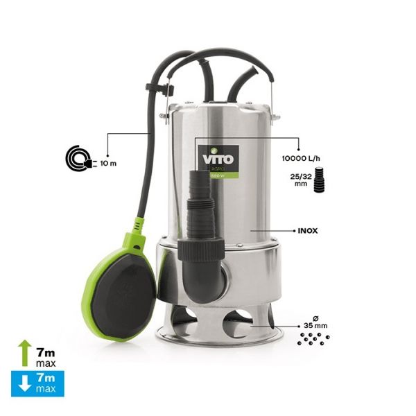 Vito Bomba para Agua Suja Inox 550w - VIBI550