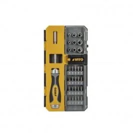 Chave roquete com bits e ch. caixa - 30pcs Vito