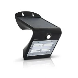 Aplique LED solar orb com sensor 3.2W preto Aslo