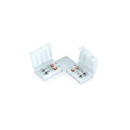 Conector clip L 2 pinos para fita LED 8mm 12v/24v Aslo