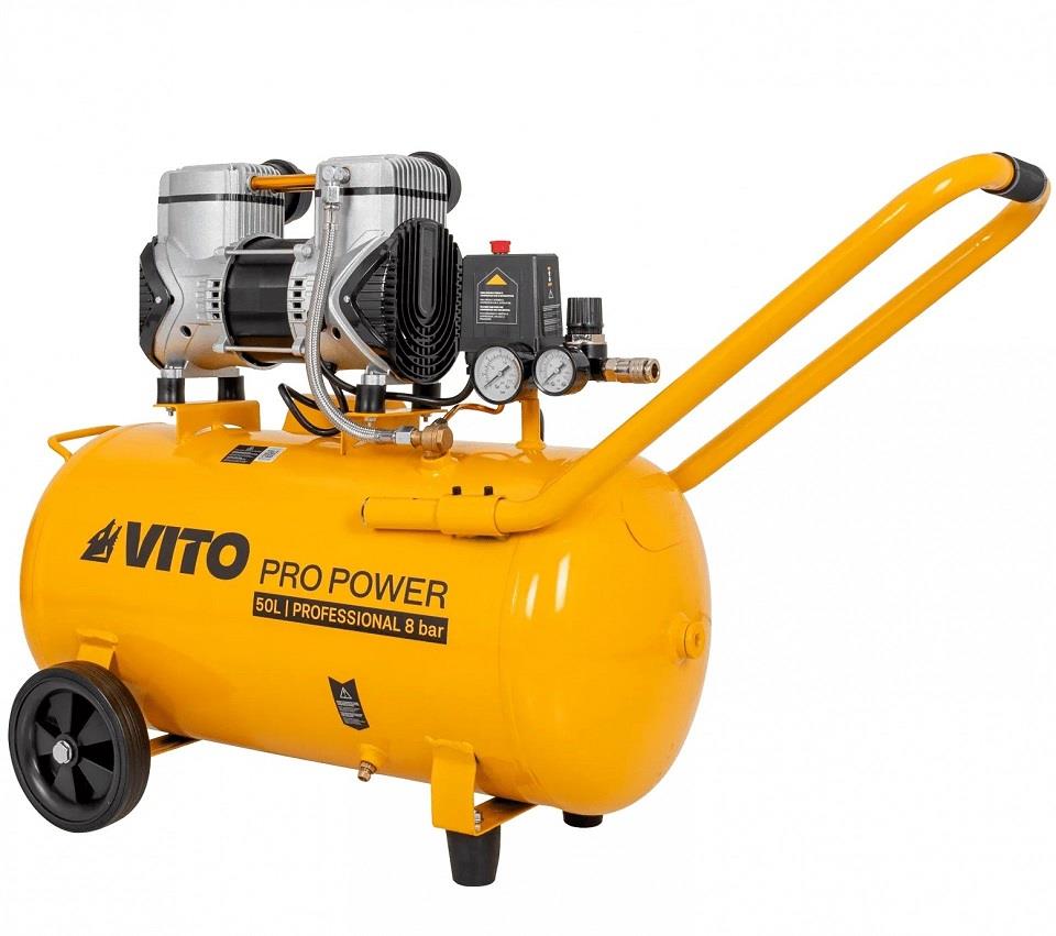 COMPRESSOR SEM OLEO SILENCIOSO VITO 50LT 8 BAR 2.0CV