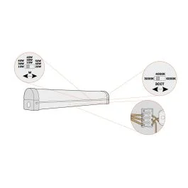 Armadura LED 30W-40W-50W 150cm 3-CCT Aslo