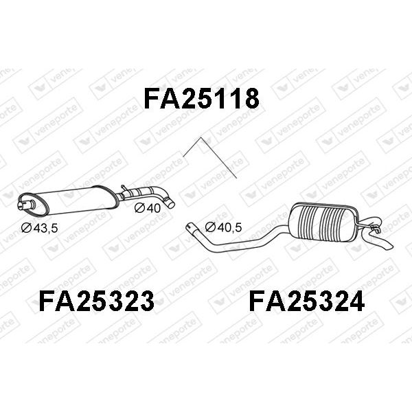 Veneporte Panela de Escape Traseira - FA25118