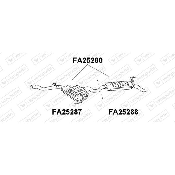 Veneporte Panela de Escape Traseira - FA25280