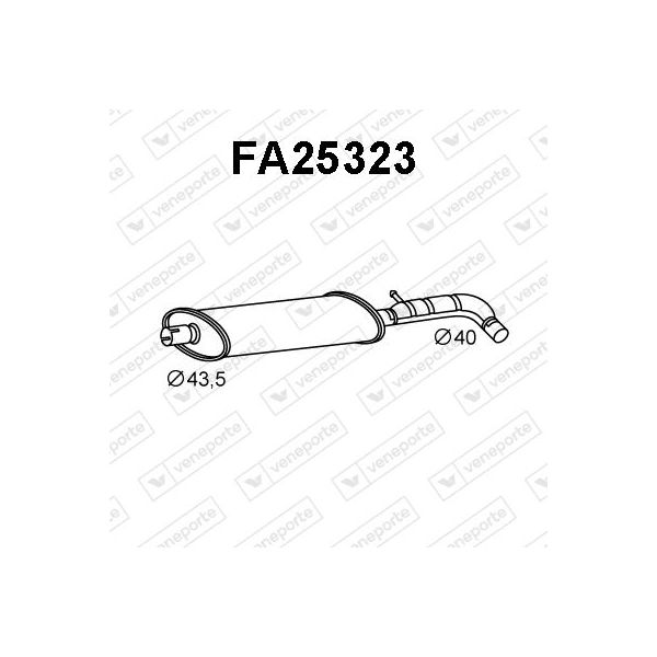 Veneporte Panela de Escape Central - FA25323