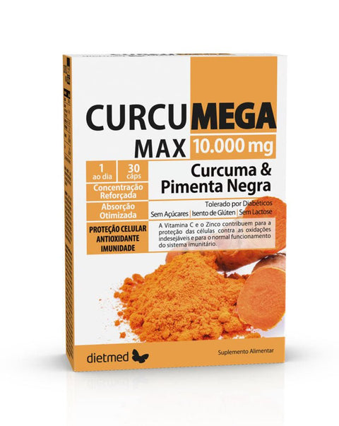 Curcumega Max 10000mg - 30 Cápsulas - Dietmed
