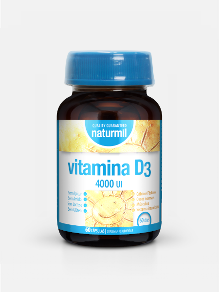 Vitamina D3 4000ui - 60 Cápsulas - Naturmil