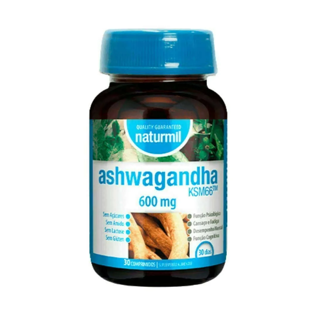 Ashwagandha KSM66 – 30 Comprimidos – 600mg – Naturmil