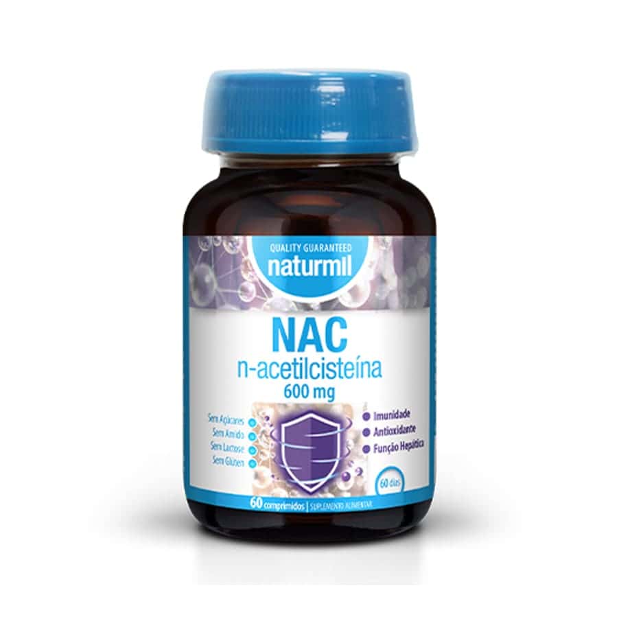 NAC N- Acetilcisteina 600mg 60 Comprimidos Naturmil Leve 4 Pague 3