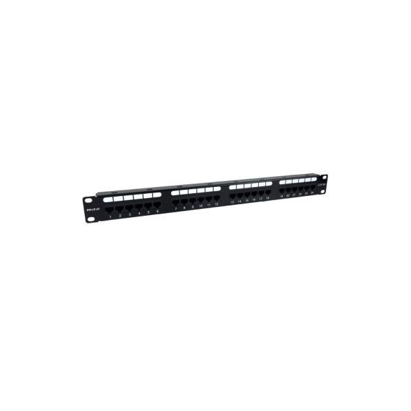 Phasak Patch Panel UTP 19" Cat.6A Dual 24 Portas 1U Preto PU 2421