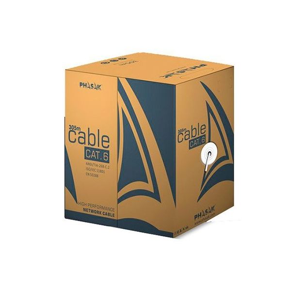 Phasak Cabo de Rede Coil RJ45 Cat.6 FTP 305m Cinza