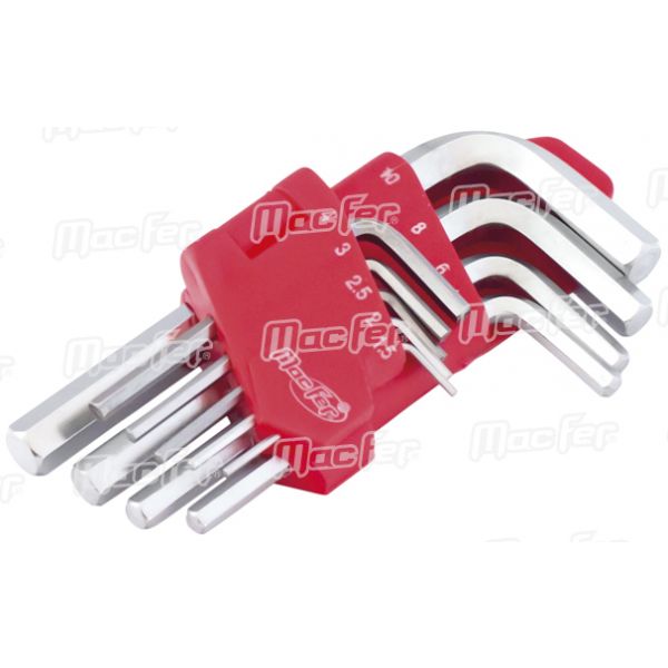 Macfer Jogo de Chaves Sextavadas 1,5 a 10mm - 370074