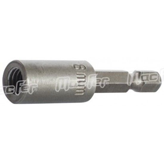 Adaptador p/ varão roscado MacFer TRS ¼" 8mm refª 048.0057 MACFER
