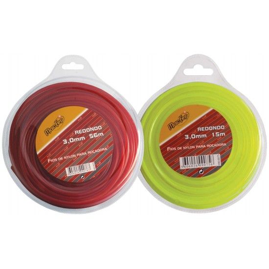 Fio nylon p/ roç. redondo MacFer FNRR-1 3,0mm 15m refª 090.0075 MACFER