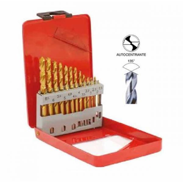 Macfer Jg. Brocas Cil. Titânio HSS-M2TIN-013 1,5~6,5mm 13pçs - 117.0089
