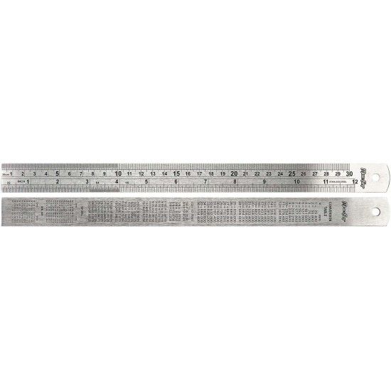 Escala c/ conversão inox MacFer EMC-I 150x25x1,2mm refª 139.0010 MACFER