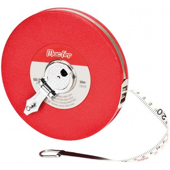 Fita métrica fibra vidro MacFer GD-5001 50m 13mm refª 185.0089 MACFER