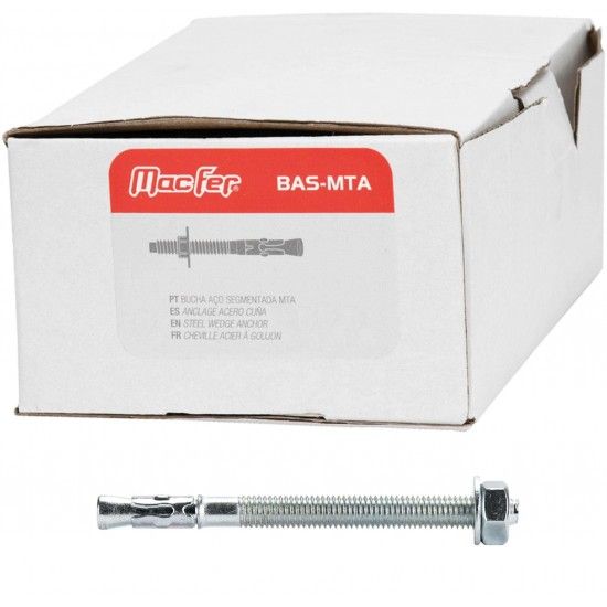 Bucha aço seg. MTA mf BAS-MTA M8 115mm (100pç) refª 120.0086 MACFER