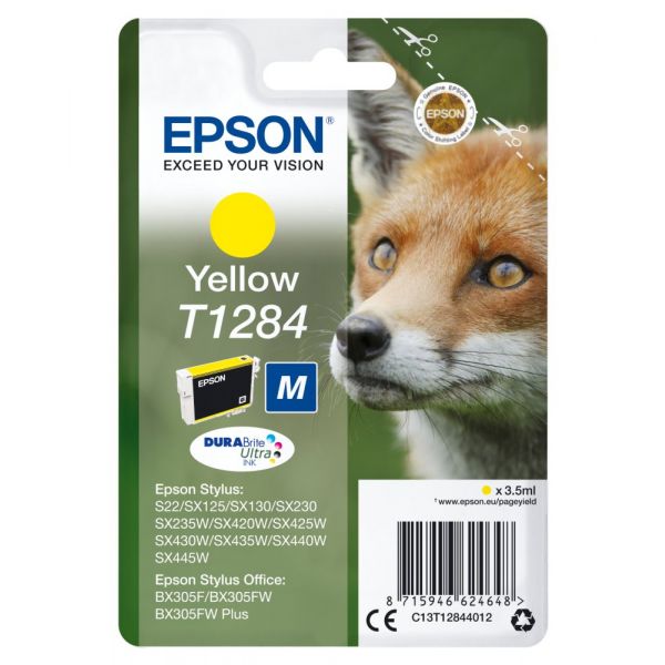 Tinteiro Epson T1284 C13T12844010 Yellow