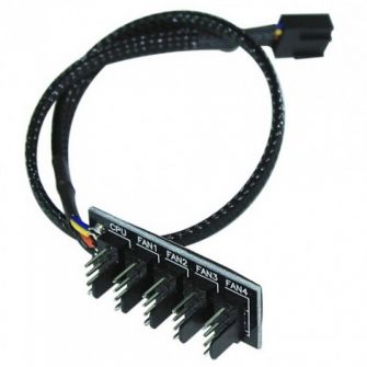 Cabo Y Splitter 4-pin para 5 ventoinhas com 35Cm
