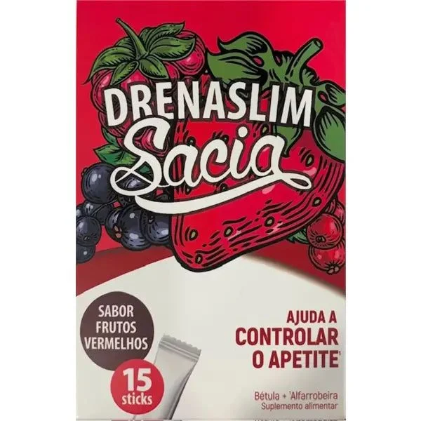 Drenaslim Sacia Frutos Vermelhos 15 Sticks