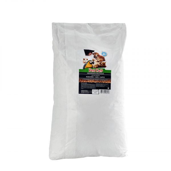 Pet Cup Absorvente Pellets para Gatos, Aves & Roedores 20 Kg