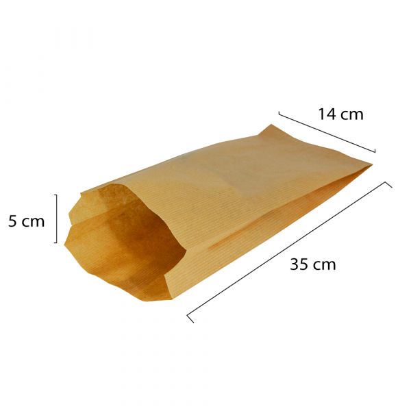 Saco de Papel Kraft 140x50x350mm 50 Un.