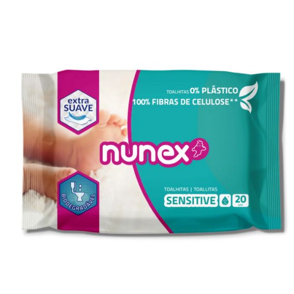 Nunex Toalhitas Sensitive 20 Unidades