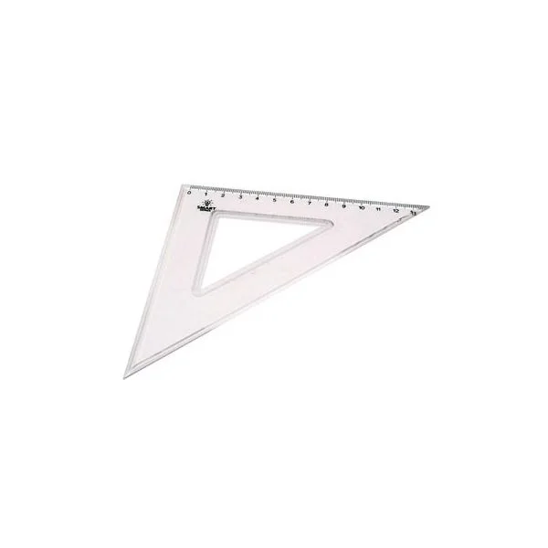 Smart Office Esquadro de Plástico 45º 14cm Crystal