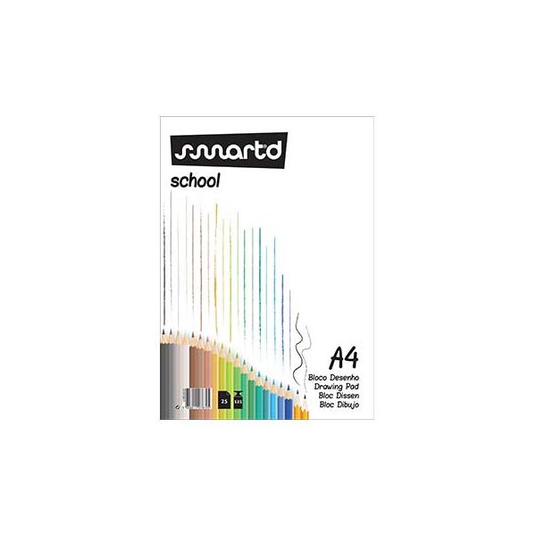 SmartD Bloco Papel Desenho A4 125gr 25Fls 2 un.