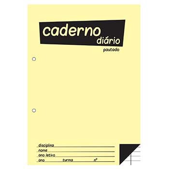 Caderno Di rio B5 25x17,6cm Pautado 60g 40fls 1un