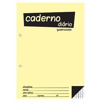Caderno Di rio B5 25x17,6cm Quadriculado 60g 40fls 1un