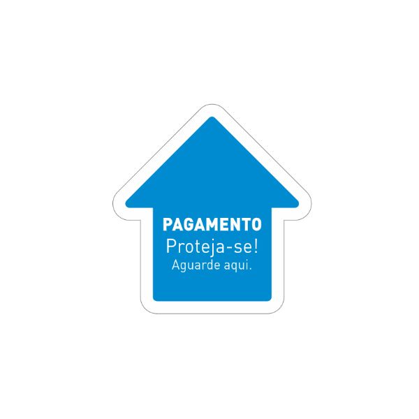Sinalética de Piso "PAGAMENTO Proteja-se Aguarde aqui" Vinil 1793022
