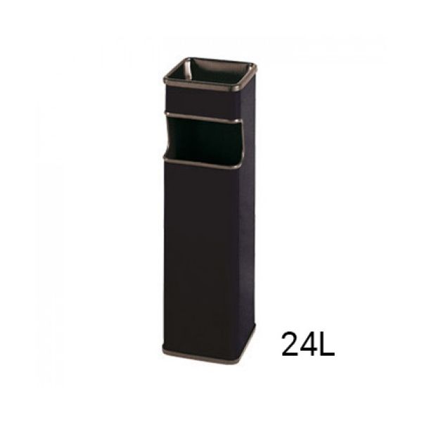 Paper Cinzeiro Papeleira Vertical Quadrado Preto 24 Litros