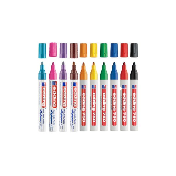Edding Marcador Grosso 750 Blister 10 Cores
