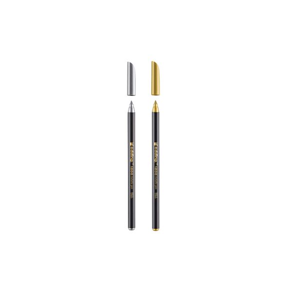 Edding Marcador Médio 1200 Blister Ouro + Prata