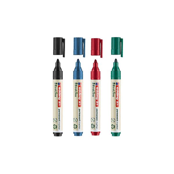 Edding Marcador Permanente Grosso e-21 Ecoline Blister 4un