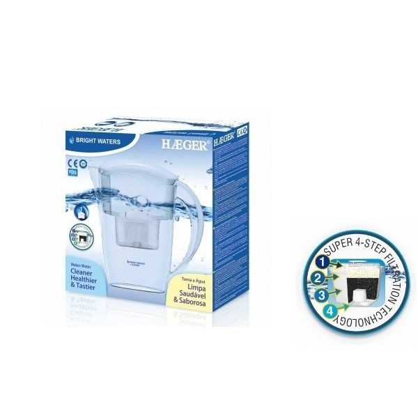Jarro Elétrico com Filtro HAEGER BRIGHT WATERS WJ-24W.001A 2.4L