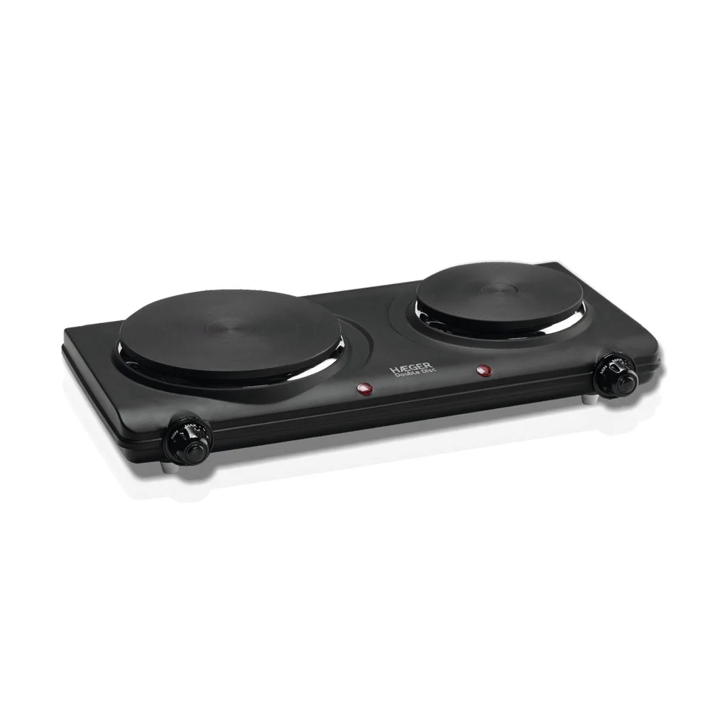 Placa Elétrica HAEGER DOUBLE DISC | 2250W, 16.5cm, 13cm