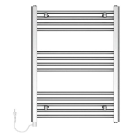 Toalheiro Elétrico Haeger Family Warm Chrome | 80x60 cm, Cromado, 300 W